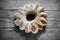 Bread wreath for holidays, rustic artisan style