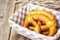 Breadbasket with traditional homemade Bavarian pretzels