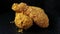 Breaded crispy chicken leg fried golden