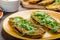 Breaded eggplant parmesan and arugula