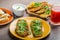 Breaded eggplant parmesan and arugula