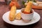 Breadsticks with dipping marinara sauce