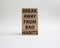 Break away from bad habits symbol. Wooden blocks with words Break away from bad habits. Beautiful white background. Business and