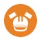 Break, brick, hard hat, helmet icon. Orange color vector EPS