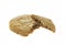 Break cookie on white background