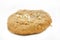 Break cookie on white background