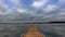 Break on the pontoon of the harbor of the nautical in narbonne