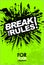 Break The Rules, Motivational Lettering Quote Vector Poster