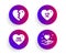 Break up, One love and Ask me icons set. Hold heart sign. Divorce, Sweet heart, Love sweetheart. Friendship. Vector