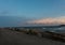 The Break Wall at Turner`s Beach in Yamba, Australia