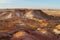 The Breakaways reserve near Coober Pedy at sunset in South Australia, Australia.