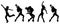 Breakdance Silhouette vectors on white background