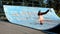 Breakdancer in the skate park