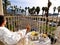 Breakfast on balcony with ocean view.