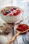 Breakfast berry smoothie bowl