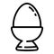 Breakfast boiled egg icon, outline style