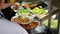 Breakfast Buffet. Various Ready-made Meals on the Counter in the Egyptian Restaurant.