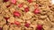 Breakfast cereals with dried strawberries
