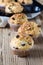 Breakfast cornmeal muffins with raisins