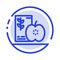 Breakfast, Diet, Food, Fruits, Healthy Blue Dotted Line Line Icon