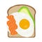 Breakfast with egg and toast