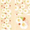 Breakfast eggs set of seamless pattern and borders