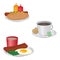 breakfast food collection. Vector illustration decorative background design