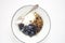 Breakfast with granola, yogurt and fruit