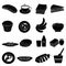 Breakfast icons set