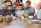 Breakfast is an important bonding time for them. a multi generational family enjoying breakfast together at home.