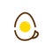 Breakfast logo design egg and coffee shape