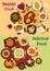 Breakfast and lunch dishes icon for menu design