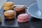 Breakfast of macarons wooden splint