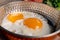 Breakfast made of omlette stock photo