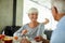 Breakfast is the most important meal of the day. a senior couple having breakfast at home.