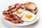 Breakfast plate fried egg. Generate Ai