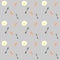 Breakfast seamless pattern with bacon, egg, fork