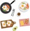 Breakfast set. Collection of healthy meal.