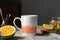 breakfast table mug mockup scene