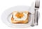 Breakfast with toast with fried egg
