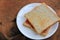 Breakfast today  Toast with Strawberry Jam