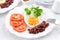 Breakfast Valentine\'s Day on plate