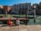 Breakfast in Venice. Canals of the old city. Italy