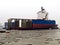 breaking cargo vessel near Chittagong