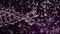 Breaking glass DNA molecule againsrt purple background