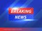 Breaking News Banner with striped blue Background