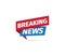 Breaking news Isolated vector icon. Sign of main news on white background