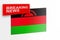 Breaking news, Malawi country`s flag and the inscription news