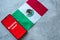Breaking news, Mexico country`s flag and the inscription news