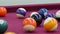 Breaking pool balls 4k